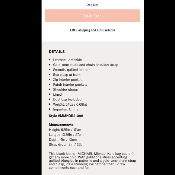 Michael Kors quilted imitation lamb skin - Picture 7 of 7